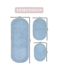 Home Weavers Double Ruffle 3-Pc. Bath Rug Set