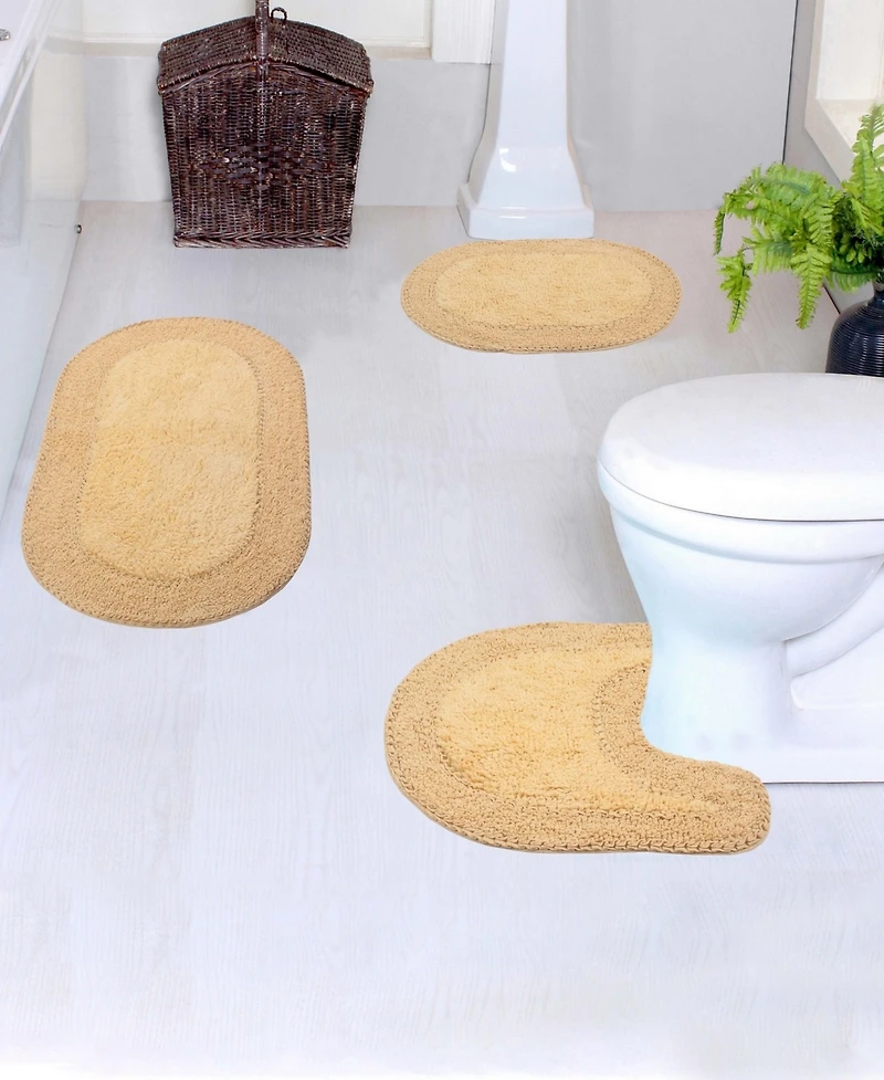 Home Weavers Double Ruffle -Pc. Bath Rug Set