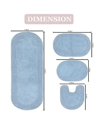 Home Weavers Double Ruffle -Pc. Bath Rug Set