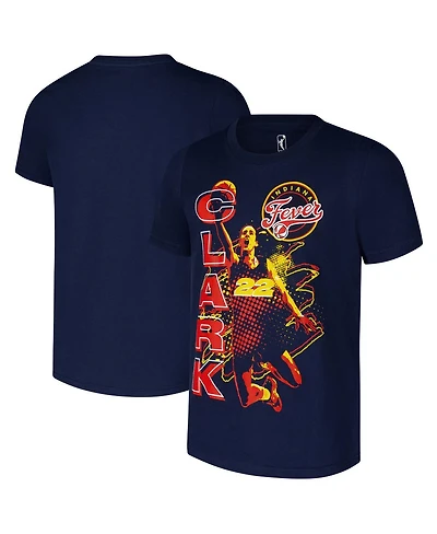 Outerstuff Big Boys and Girls Caitlin Clark Navy Indiana Fever Jam Player T-Shirt
