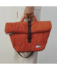 Bagsmart Walker Roll Top Lunch Bag with Adjustable Shoulder Strap Tangerine