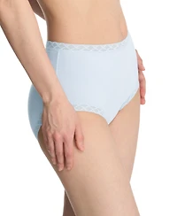 Natori Bliss Lace-Trim High Rise Cotton Brief Underwear 755058