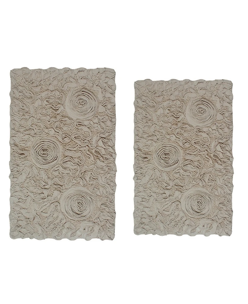 Home Weavers Bell Flower 2-Pc. Bath Rug Set