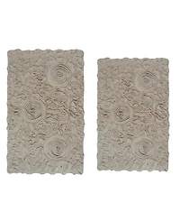 Home Weavers Bell Flower 2-Pc. Bath Rug Set