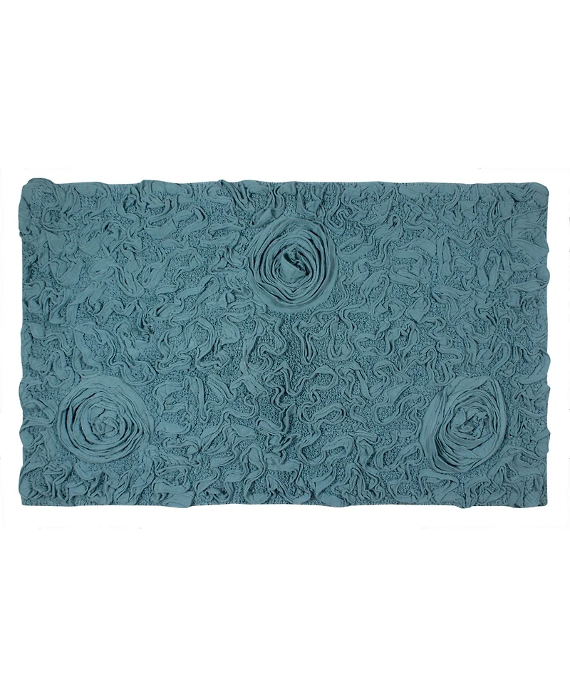 Home Weavers Bell Flower Bath Rug, 24" x 40"