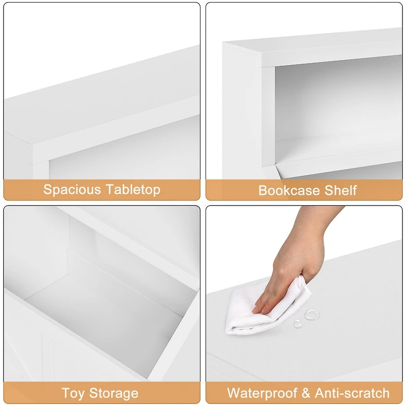 Gaomon Kids Bookshelf Bookcase Toddlers Playhouse Cabinet Shelf