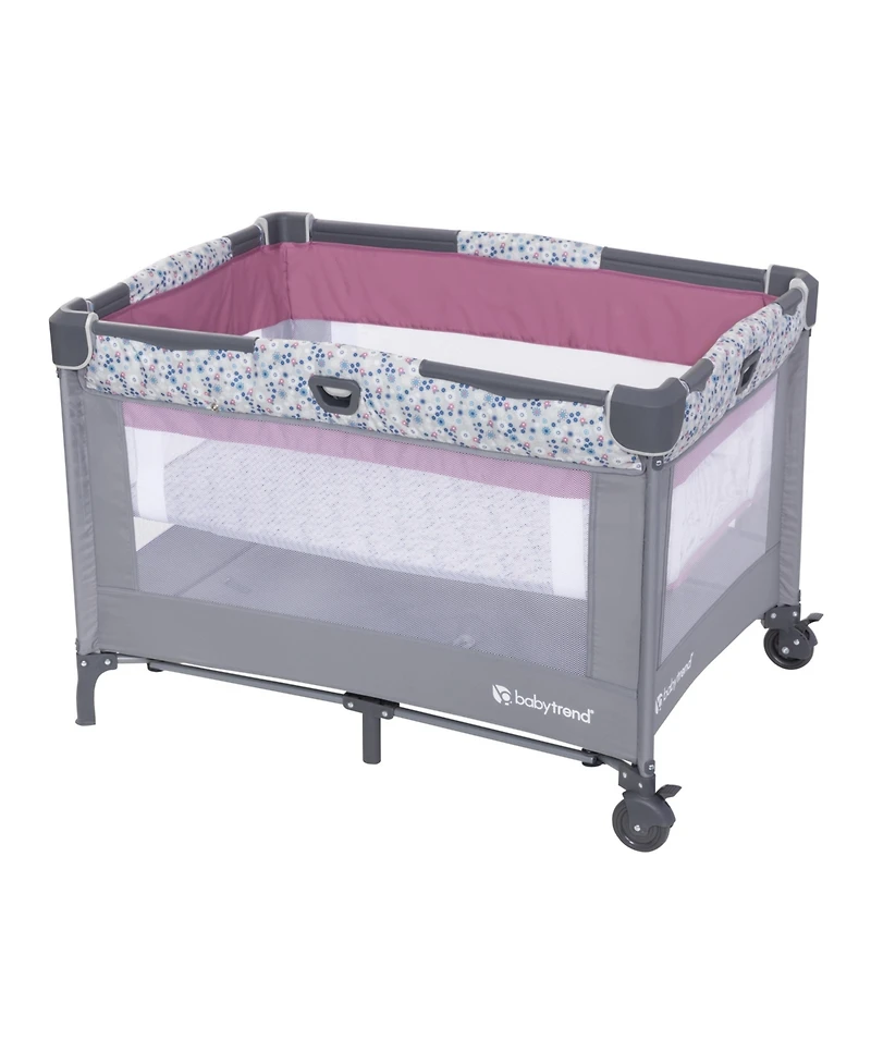Baby Trend Nursery Den Playard with Rocking Cradle