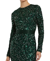 Mac Duggal Women's Embellished Long Sleeve Gown