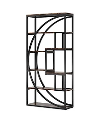 Tribesigns 70.8 inch Tall Bookshelf with 8 Open Storage Shelf,Industrial 5-Tier Etagere Bookcase