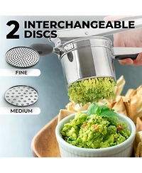 Heavy Duty Professional Stainless Steel Potato Masher and Ricer Kitchen Tool, Press Mash