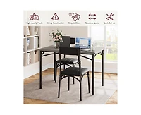gaomon Dining Table Set for 4, Kitchen with 4 Upholstered Chairs, 5 Piece Rectangular Room Set, Small Space, Apartment, Home, K