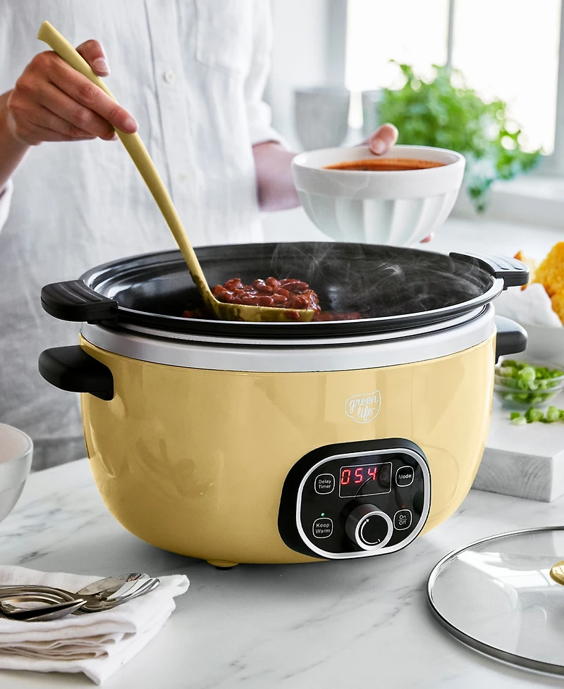 GreenLife Ceramic Nonstick Healthy Cook Duo Slow Cooker