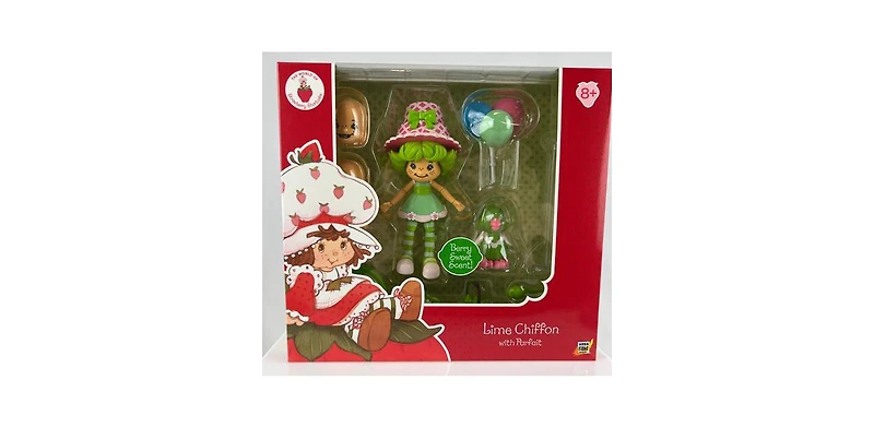 Boss Fight Studio Strawberry Shortcake Lime Chiffon & Parfait the Parrot, Collectible Action Figure – Highly Articulated Fruity Scented Figurin