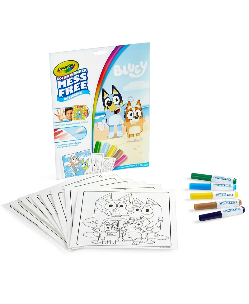 Crayola Color Wonder Bluey Coloring Pad and Markers, Pack of 2