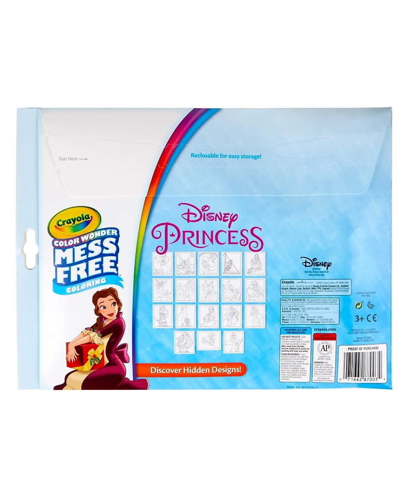 Crayola Color Wonder Mess Free Princess Coloring Pad Markers, Pack of 2