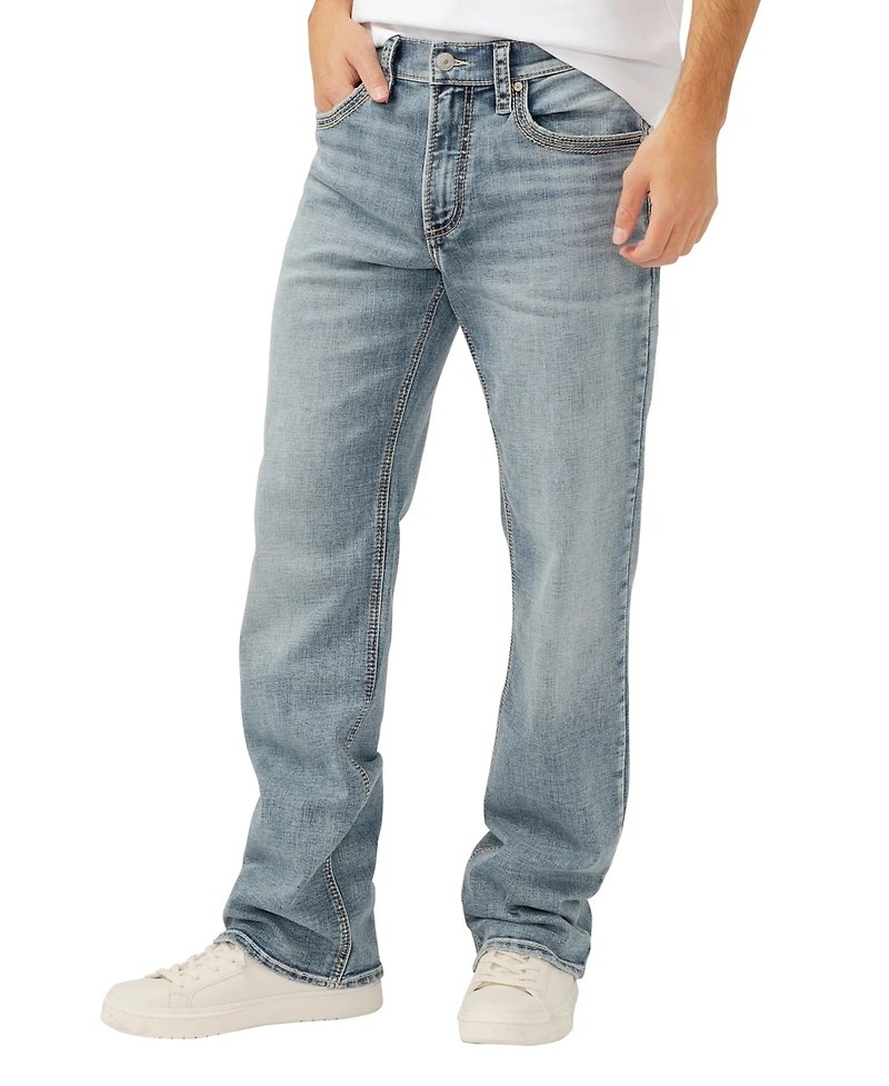 Silver Jeans Co. Men's Zac Relaxed Fit Straight Leg Luxe Heritage