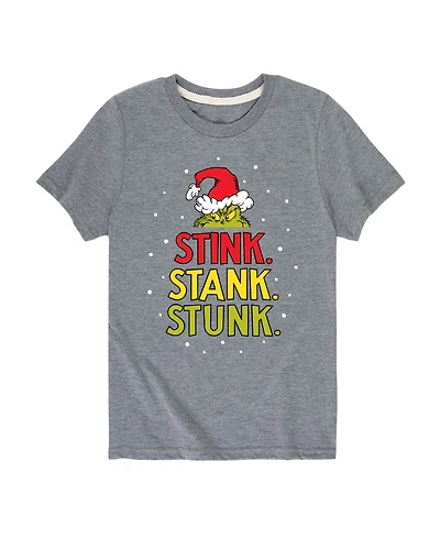 The Grinch Big Boys Stink Stank Stunk Graphic Tee