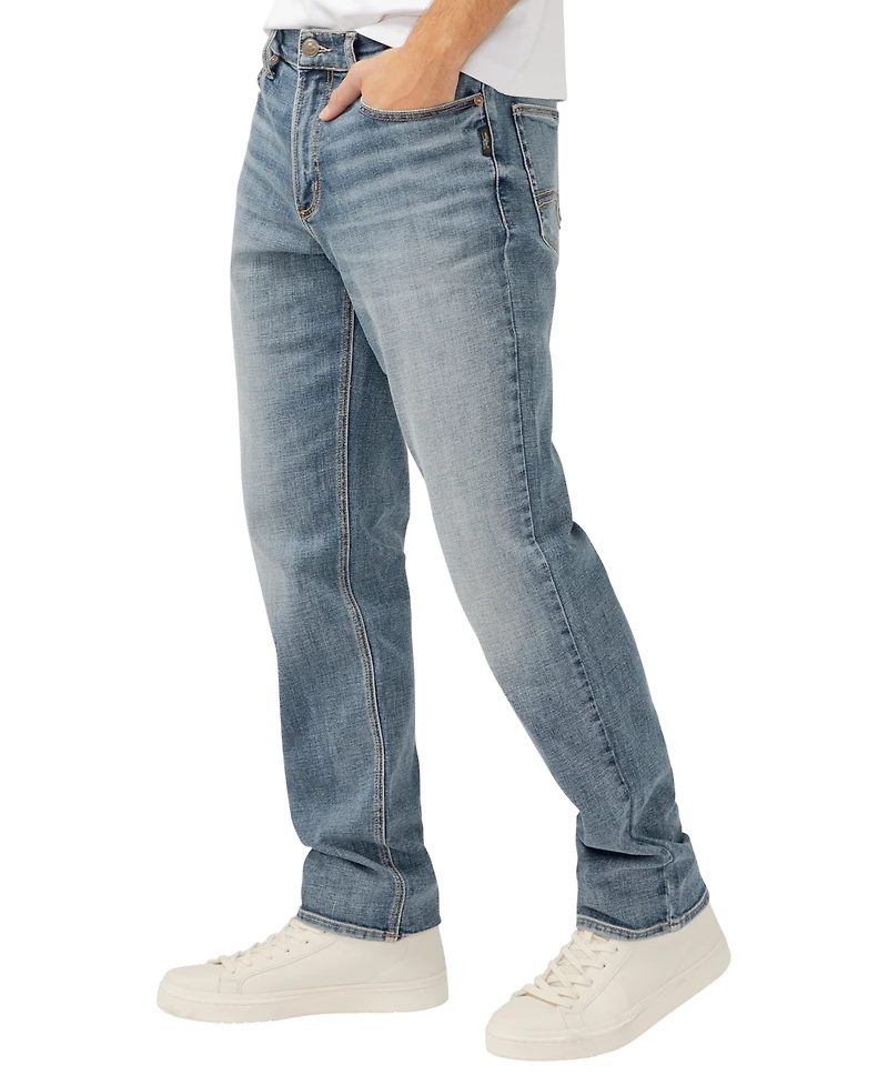 Silver Jeans Co. Men's Eddie Classic Athletic Fit Tapered Leg Luxe Heritage