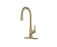 Casainc Single-Handle Pull-Down Kitchen Faucet Single Hole Faucet with Deck Plate