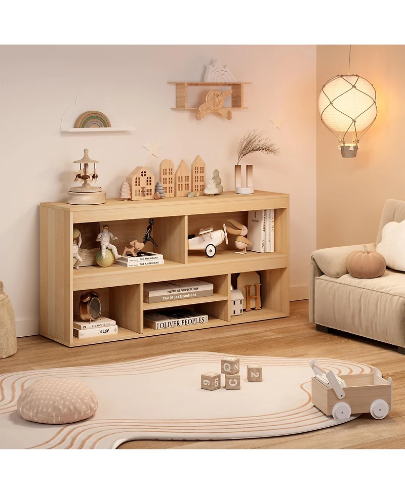 gaomon 6 Cubes Kids Bookshelf Wooden Storage Cabinet Playhouse Shelves Cabinet