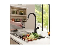 Casainc Single-Handle Pull-Down Sprayer Kitchen Faucet with Digital Display