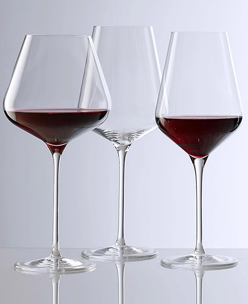 Stolzle Lausitz Quatrophil Burgundy Glasses, Set of 4