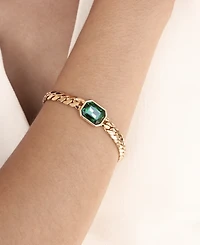 Ettika Deco Crystal Statement Cuban Chain Bracelet