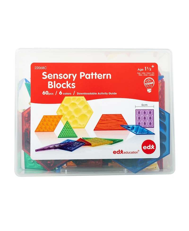 edxeducation Translucent Sensory Pattern Blocks