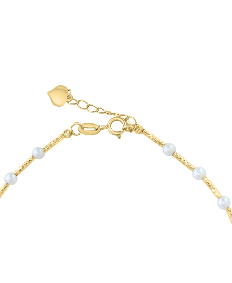 Effy Cultured Freshwater Pearl (2-1/2 & 8mm) Link Bracelet in 14k Gold