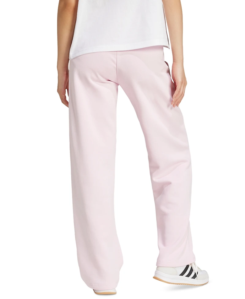 adidas Women's Essentials Feel Cozy Mid-Rise Open-Hem Pants