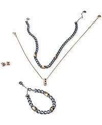 Tommy Hilfiger Two-Tone Stainless Steel Necklace, 16" + 2" extender