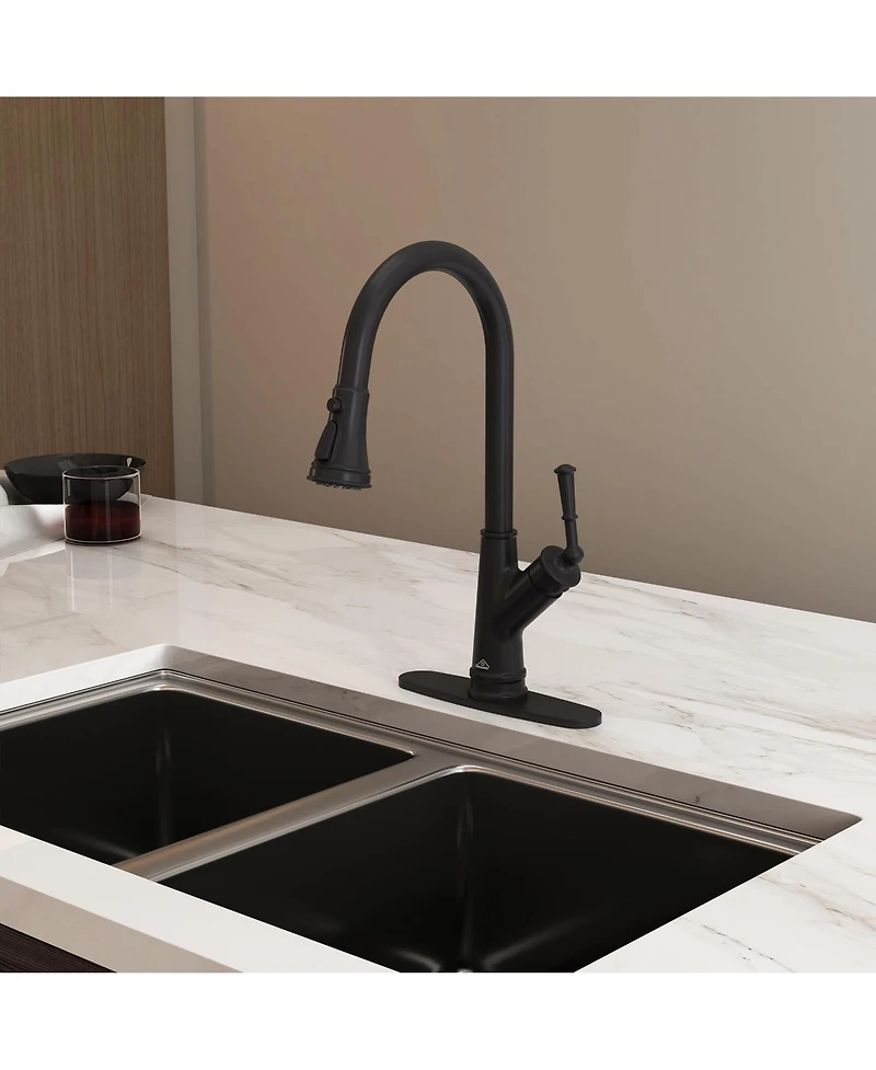 Casainc Single-Handle Pull-Down Kitchen Faucet Single Hole Faucet 1.8 Gpm