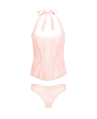 Adore Me Plus Haisley Halter Corset & Thong Set