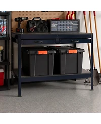 Iris Usa 19 Gal. Plastic Storage Bins with Lids, Latching Totes, Heavy Duty Containers