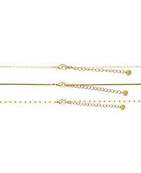 Unwritten Ruby Glass Teardrop Paperclip Layered Y-Necklace Set