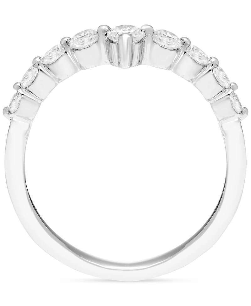 Diamond V-Shape Contour Ring (1/2 ct. t.w.) in 14k White Gold