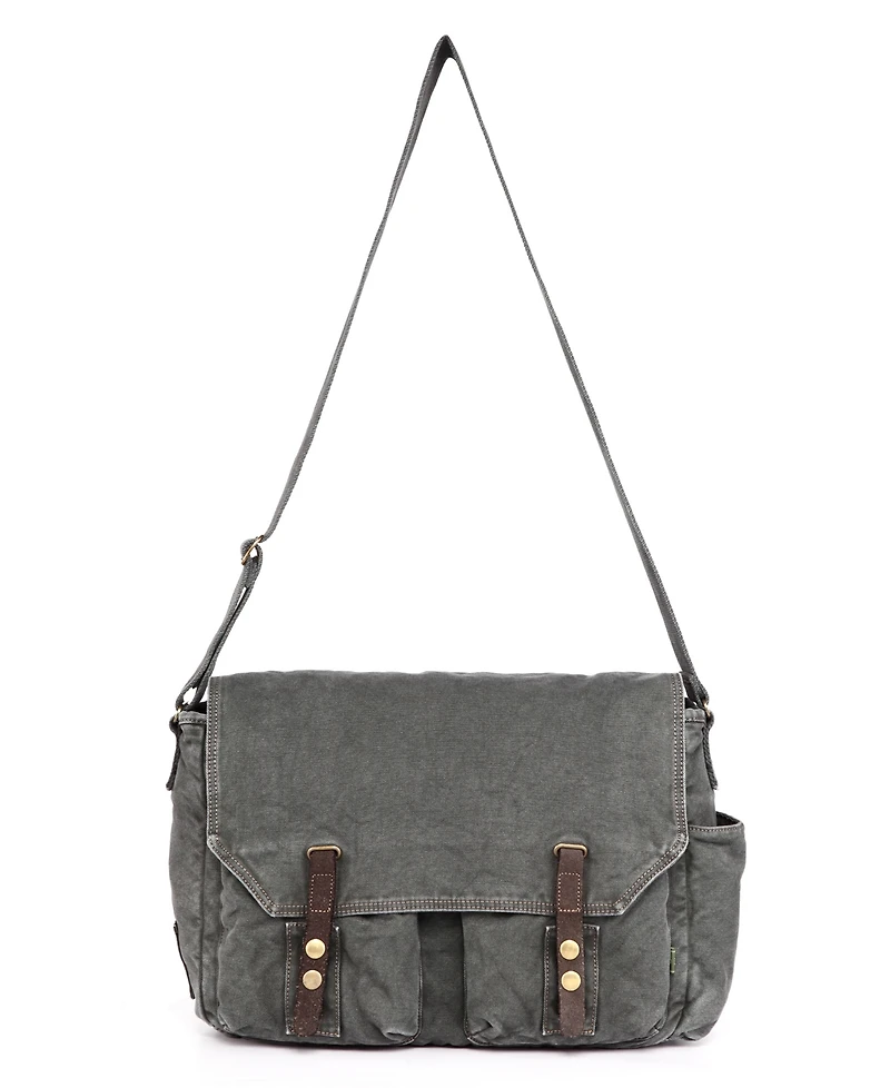 Tsd Brand Coastal Canvas Messenger Bag