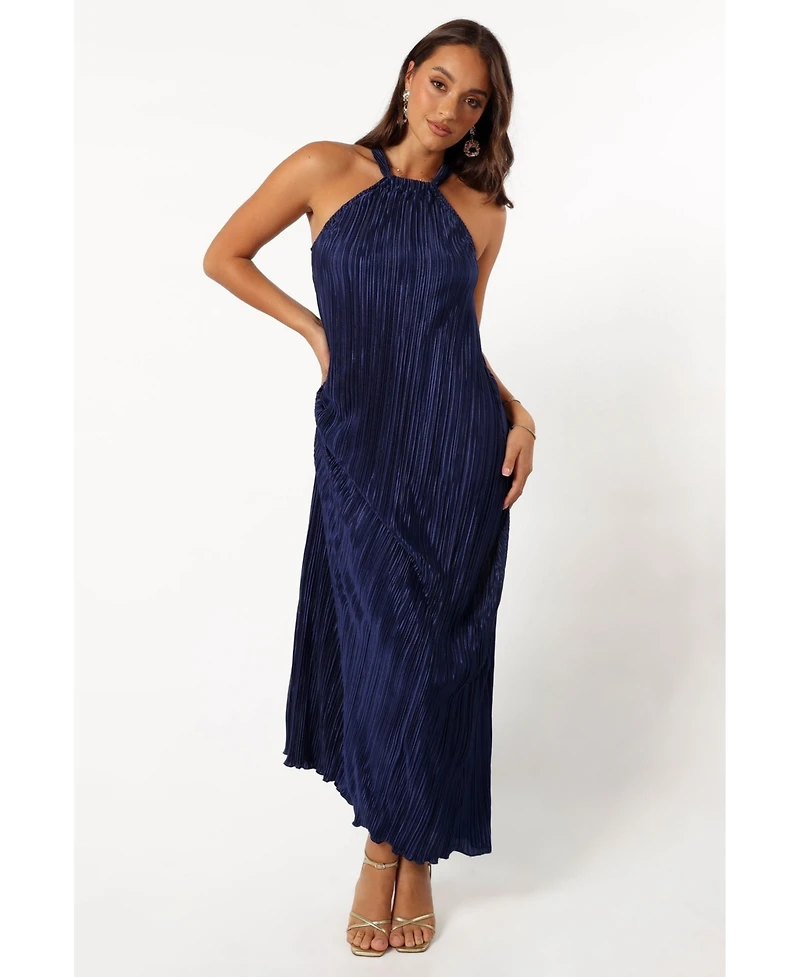 Petal and Pup Women's Melody Plisse Halter Maxi Dress