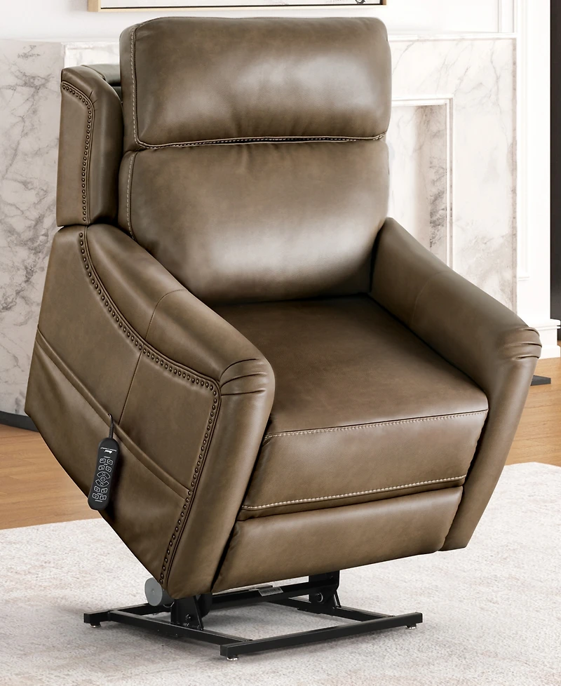 Furniture of America 33" Starbright Artificial Leather Power Recliner Lift Chair