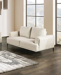 Furniture of America 65" Orlandi Chenille 2-Seater Flared Arm Loveseat
