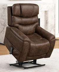 Furniture of America 39" Leafstorm Artificial Leather Power Recliner Lift Chair