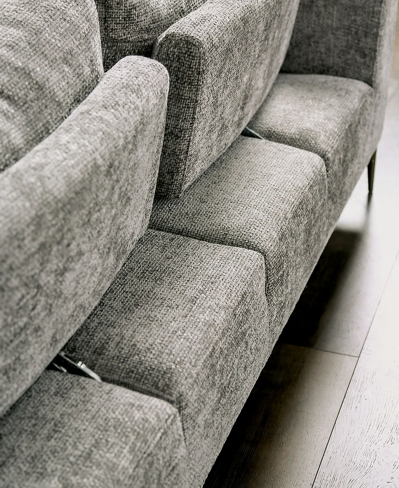 Furniture of America 81" Orlandi Chenille Flared Arm Sofa