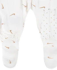 Nike Baby Essentials Viscose Long-Sleeve Footed Coveralls, 2 Pack