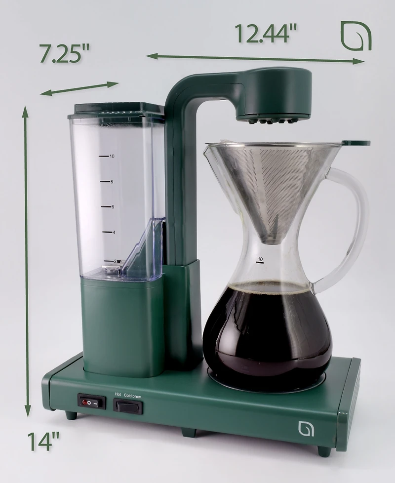 Willow Kitchen Artisan Brew Automatic Pour Over Coffee Maker- Blooming Technology