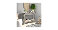 gaomon Console Table with 2 Drawers, Farmhouse Sofa Table with Storage Shelf, Accent Wood Entryway Table