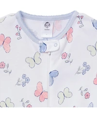 Gerber Baby Girls' Snug Fit Footed Pajamas, 2-Pack, Butterflies