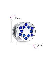 Bling Jewelry Hanukkah Blue Cz Star of David Charm Bead Bracelets