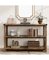 gaomon Farmhouse Entryway Table,47 Inch Narrow Long Console Table with Storage