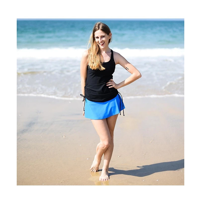 Calypsa Women's Maya Tankini Swim Top With Removable Cups