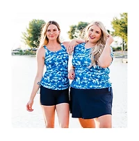 Calypsa Women's Maya Tankini Swim Top With Built Bra